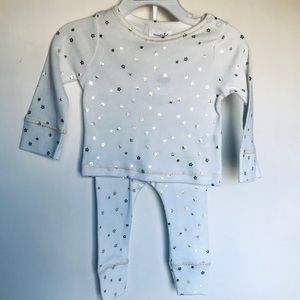 NWT Mud Pie Metallic Star Two Piece Set